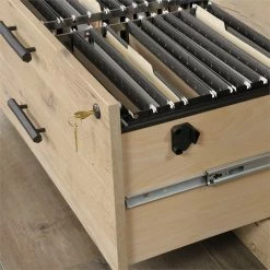 Best Pirce ⌛ Sauder Aspen Post 2 Drawer Wooden Lateral File Cabinet In Prime Oak 🌟 -Mobile Sales Store 2118668 6 L