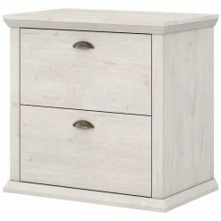 Best Pirce 🎉 Bush Yorktown 2 Drawer Lateral File Cabinet In Linen White Oak - Engineered Wood 🛒