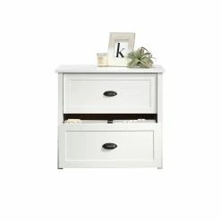 New ✔️ Sauder County Line Engineered Wood 2-Drawer Lateral File Cabinet In Soft White 🎁 -Mobile Sales Store 2148144 4 L