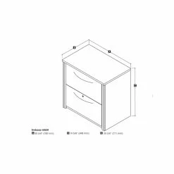 Hot Sale 😀 Bestar Embassy 31" Lateral File Cabinet In Walnut Gray 🔥 -Mobile Sales Store 2193966 4 L