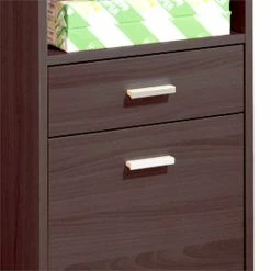 Best reviews of 🤩 Benjara 15.75" Modern Wood Mobile Storage File Cabinet In Dark Brown ✨ -Mobile Sales Store 2196465 2 L
