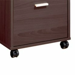 Best reviews of 🤩 Benjara 15.75" Modern Wood Mobile Storage File Cabinet In Dark Brown ✨ -Mobile Sales Store 2196465 3 L