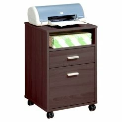 Best reviews of 🤩 Benjara 15.75" Modern Wood Mobile Storage File Cabinet In Dark Brown ✨