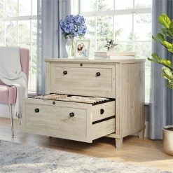 Best reviews of ✨ Sauder Hammond 2 Drawer Wooden Lateral File Cabinet In Chalk Oak ⭐ -Mobile Sales Store 2202228 5 L