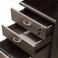 Brand new ❤️ Benjara 15.75" Modern Wood Wide Storage Mobile File Cabinet In Brown 🔔 -Mobile Sales Store 2207370 2 L