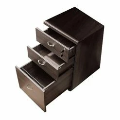 Brand new β€οΈ Benjara 15.75" Modern Wood Wide Storage Mobile File Cabinet In Brown π