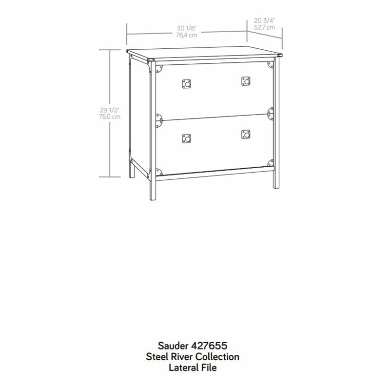 Promo ✨ Sauder Steel River Engineered Wood Lateral File In Milled Mesquite/Natural ✔️ 2 Promo ✨ Sauder Steel River Engineered Wood Lateral File In Milled Mesquite/Natural ✔️ - Image 2