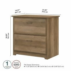 Hot Sale ✔️ Scranton & Co Furniture Cabot 2 Drawer File Cabinet In Reclaimed Pine 🤩 -Mobile Sales Store 2226075 5 L