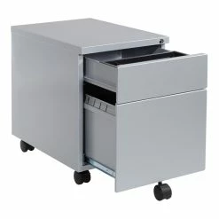 Discount ⌛ Office Star Silver 22" Deep Metal Mobile Box/File Pedestal 😀 -Mobile Sales Store 2229778 6 L