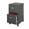 Discount ✔️ Scranton & Co 18" 2 Drawer Mobile Vertical File Cabinet Metallic Charcoal ✨