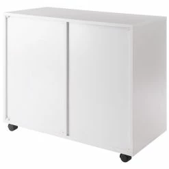 Budget 🌟 Winsome Halifax 2 Section Wooden Mobile Storage File Cabinet In White 😀 -Mobile Sales Store 2258859 14 L
