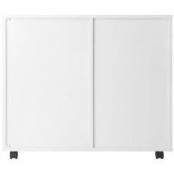 Budget 🌟 Winsome Halifax 2 Section Wooden Mobile Storage File Cabinet In White 😀 -Mobile Sales Store 2258859 15 L