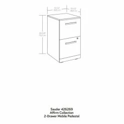 Buy 🎁 Sauder Affirm Engineered Wood 2-Drawers Mobile File Cabinet (Assembled) Cherry 😀 -Mobile Sales Store 2275126 8 L