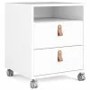 Brand new 🎁 Allora Contemporary 2 Drawer 1 Shelf Mobile Cabinet In White 🛒