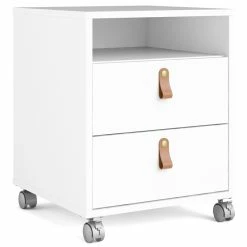 Brand new π Allora Contemporary 2 Drawer 1 Shelf Mobile Cabinet In White π