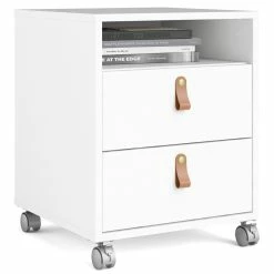 Brand new 🎁 Allora Contemporary 2 Drawer 1 Shelf Mobile Cabinet In White 🛒 -Mobile Sales Store 2293363 7 L