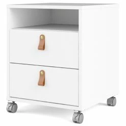 Buy 🤩 Pemberly Row Contemporary 2 Drawer 1 Shelf Mobile Cabinet In White 🌟 -Mobile Sales Store 2295455 2 L