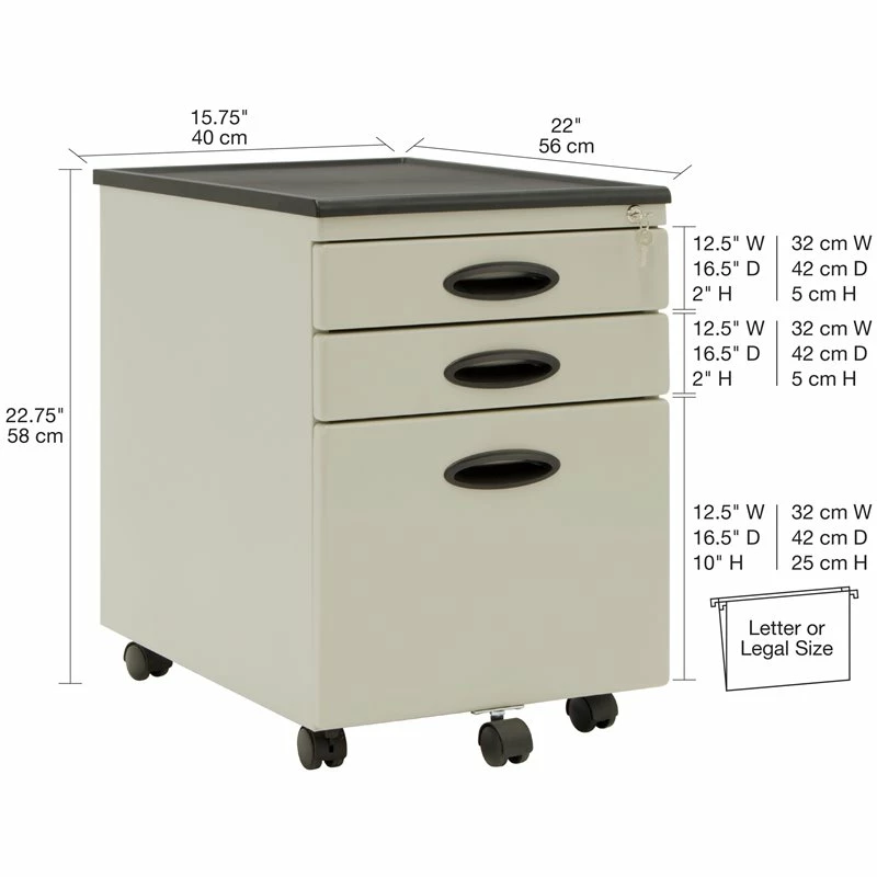 Hot Sale βοΈ Calico Designs 3 Drawer Metal Mobile File Cabinet Plus In Putty Beige π 11 Hot Sale βοΈ Calico Designs 3 Drawer Metal Mobile File Cabinet Plus In Putty Beige π - Image 11