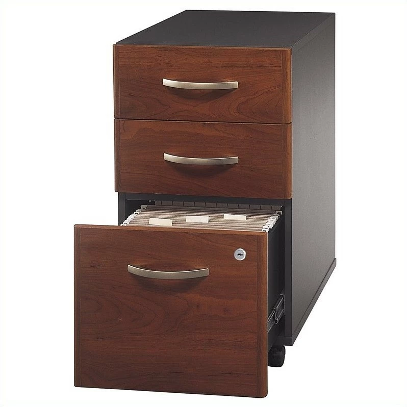 Outlet π BBF Series C 3 Drawer Mobile File Cabinet In Hansen Cherry - Engineered Wood π 8 Outlet π BBF Series C 3 Drawer Mobile File Cabinet In Hansen Cherry - Engineered Wood π - Image 8