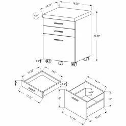 New β Home Square 3 Drawer Vertical Mobile Filing Cabinet Set In Gray (Set Of 2) π 6 New β Home Square 3 Drawer Vertical Mobile Filing Cabinet Set In Gray (Set Of 2) π -Mobile Sales Store 2366692 2 L