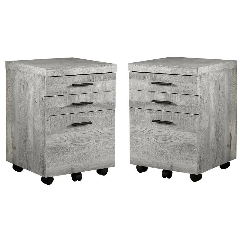 New β Home Square 3 Drawer Vertical Mobile Filing Cabinet Set In Gray (Set Of 2) π 1 New β Home Square 3 Drawer Vertical Mobile Filing Cabinet Set In Gray (Set Of 2) π