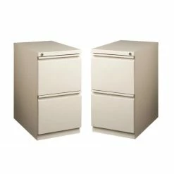 Top 10 👍 Home Square 2 Piece Deep Metal Mobile Pedestal 2-Drawer File/File Set In Beige 👏