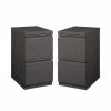 Deals ⭐ Home Square Mobile Pedestal 2-Drawer Filing Cabinet Set In Espresso 🔔