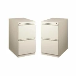 Outlet β Home Square Mobile Pedestal 2-Drawer Filing Cabinet Set In Light Gray (Set Of 2) π