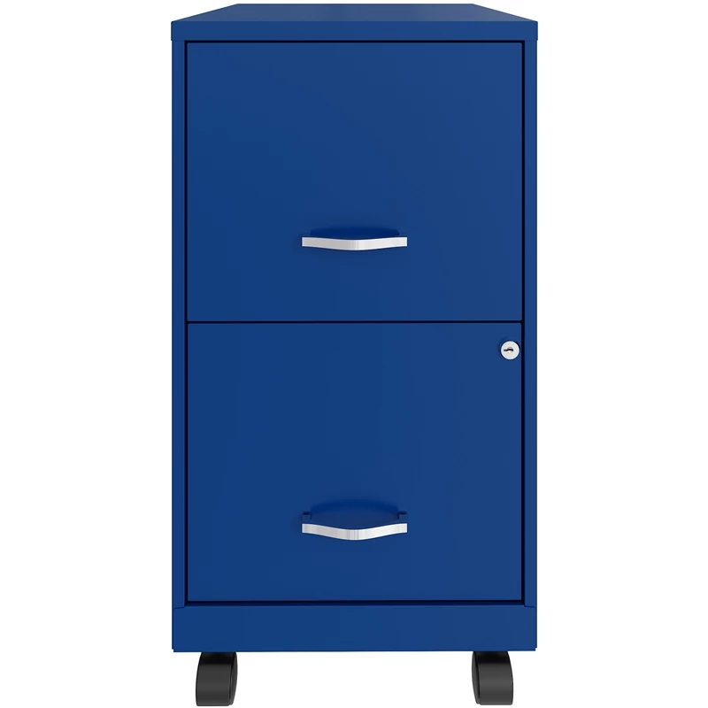Deals ⌛ Home Square 2 Drawer Metal Mobile Vertical Filing Cabinet Set In Blue (Set Of 2) ✨ 2 Deals ⌛ Home Square 2 Drawer Metal Mobile Vertical Filing Cabinet Set In Blue (Set Of 2) ✨ - Image 2