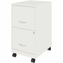 Cheapest ⌛ Home Square 2 Drawer Mobile Filing Cabinet Set In Pearl White (Set Of 2) 🔥 -Mobile Sales Store 2381348 2 L