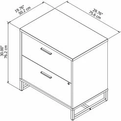Buy 🛒 Home Square 2 Drawer Lateral Filing Cabinet Set In Century Walnut (Set Of 2) 🛒 -Mobile Sales Store 2382244 3 L
