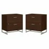 Buy 🛒 Home Square 2 Drawer Lateral Filing Cabinet Set In Century Walnut (Set Of 2) 🛒