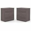 Best deal 🥰 Home Square 2 Drawer Lateral Filing Cabinet Set In Bark Gray (Set Of 2) 🔔