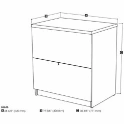 Best deal ❤️ Home Square 2 Drawer Lateral Filing Cabinet Set In Deep Gray (Set Of 2) 😀 -Mobile Sales Store 2382605 2 L