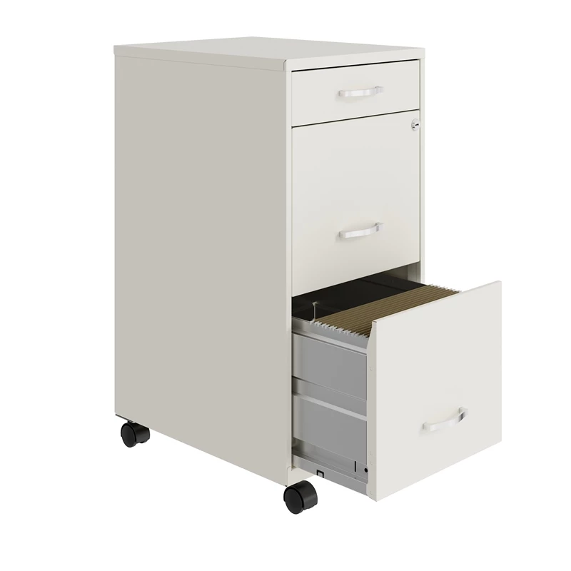 Brand new β Home Square 3 Drawer Mobile Metal Filing Cabinet Set In Pearl White (Set Of 2) π 5 Brand new β Home Square 3 Drawer Mobile Metal Filing Cabinet Set In Pearl White (Set Of 2) π - Image 5