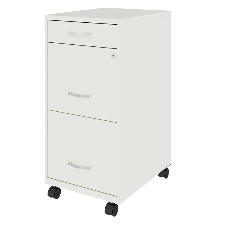 Brand new β Home Square 3 Drawer Mobile Metal Filing Cabinet Set In Pearl White (Set Of 2) π 6 Brand new β Home Square 3 Drawer Mobile Metal Filing Cabinet Set In Pearl White (Set Of 2) π - Image 6