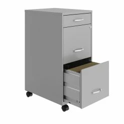 Outlet π Home Square 3 Drawer Mobile Metal Filing Cabinet Set In Arctic Silver (Set Of 2) π 9 Outlet π Home Square 3 Drawer Mobile Metal Filing Cabinet Set In Arctic Silver (Set Of 2) π -Mobile Sales Store 2384719 3 L