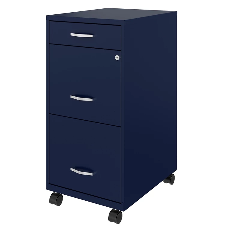 Promo π Home Square 3 Drawer Mobile Metal Filing Cabinet Set In Navy (Set Of 2) π 5 Promo π Home Square 3 Drawer Mobile Metal Filing Cabinet Set In Navy (Set Of 2) π - Image 5
