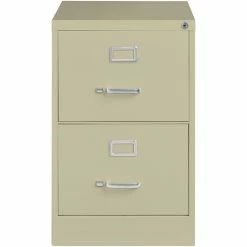 Best Sale 👍 Home Square 2 Drawer Deep Metal Filing Cabinet Set In Putty (Set Of 2) 🎁 -Mobile Sales Store 2384741 5 L