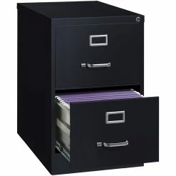 Flash Sale ✔️ Home Square 2 Drawer Deep Metal Filing Cabinet Set In Black (Set Of 2) ❤️ -Mobile Sales Store 2384742 4 L