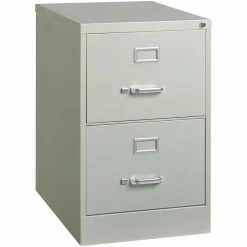 Buy ✔️ Home Square 2 Drawer Deep Metal Filing Cabinet Set In Light Gray (Set Of 2) ⭐ -Mobile Sales Store 2384743 3 L