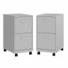 Best deal 🤩 Home Square 2 Drawer Mobile Filing Cabinet Set In Arctic Silver (Set Of 2) 🧨