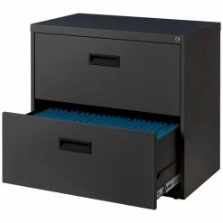 Wholesale 👏 Hirsh Industries LLC Hirsh 30"W Metal 2 Drawer Lateral Cabinet Set Charcoal With Front/Back Rails ❤️ -Mobile Sales Store 2389011 6 L
