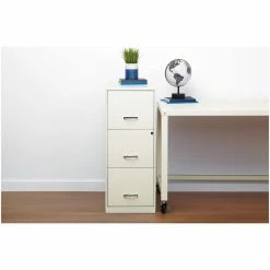 Cheapest 👏 Home Square 3 Drawer Vertical Metal Filing Cabinet Set In Pearl White (Set Of 2) 🔔 -Mobile Sales Store 2389279 5 L