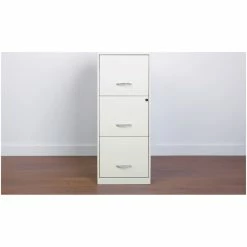 Cheapest 👏 Home Square 3 Drawer Vertical Metal Filing Cabinet Set In Pearl White (Set Of 2) 🔔 -Mobile Sales Store 2389279 6 L