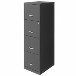 Hot Sale ❤️ Home Square 4 Drawer Metal Vertical Filing Cabinet Set In Charcoal (Set Of 2) 😉 -Mobile Sales Store 2389280 2 L