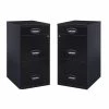 Promo 🔔 Home Square 3 Drawer Metal Vertical Filing Cabinet Set In Black (Set Of 2) ⭐