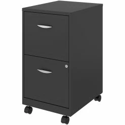 Cheap 🎉 Home Square 2 Drawer Mobile Metal Filing Cabinet Set In Charcoal (Set Of 2) ⌛ -Mobile Sales Store 2389295 2 L