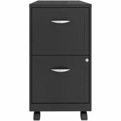 Cheap 🎉 Home Square 2 Drawer Mobile Metal Filing Cabinet Set In Charcoal (Set Of 2) ⌛ -Mobile Sales Store 2389295 3 L