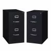 Best Pirce 😉 Home Square 2 Drawer Vertical Metal Filing Cabinet Set In Black (Set Of 2) 🎉